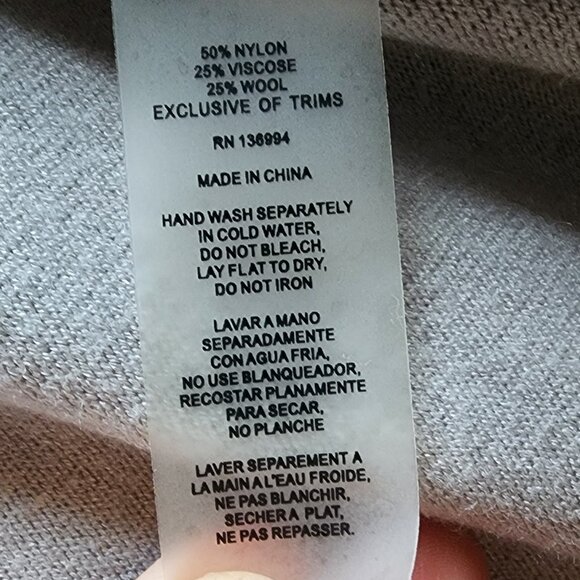 Vila Milano Light Gray Studded Angled Cardigan Size Small - Picture 11 of 16